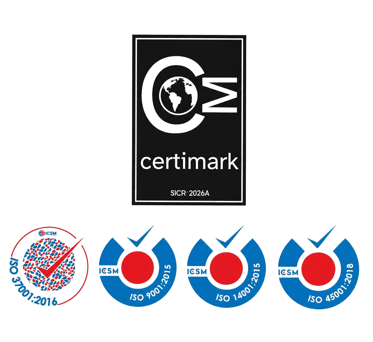 Logo sertifikasi ISO Certimark PT Ansi Mega Instrumenindo